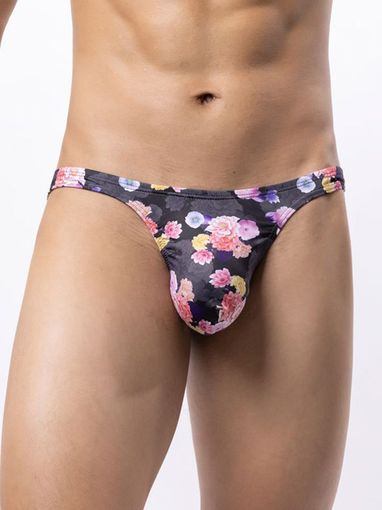 6 Pack Men's Bold Prints Stretch Fit Quick-Dry Sexy Thongs | dmunderwear detail image 8