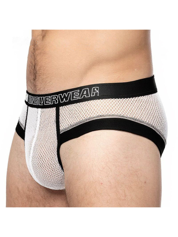 6 Pack Men's Professional Mesh Large Supportive Pouch Breathable Briefs | dmunderwear detail image 4