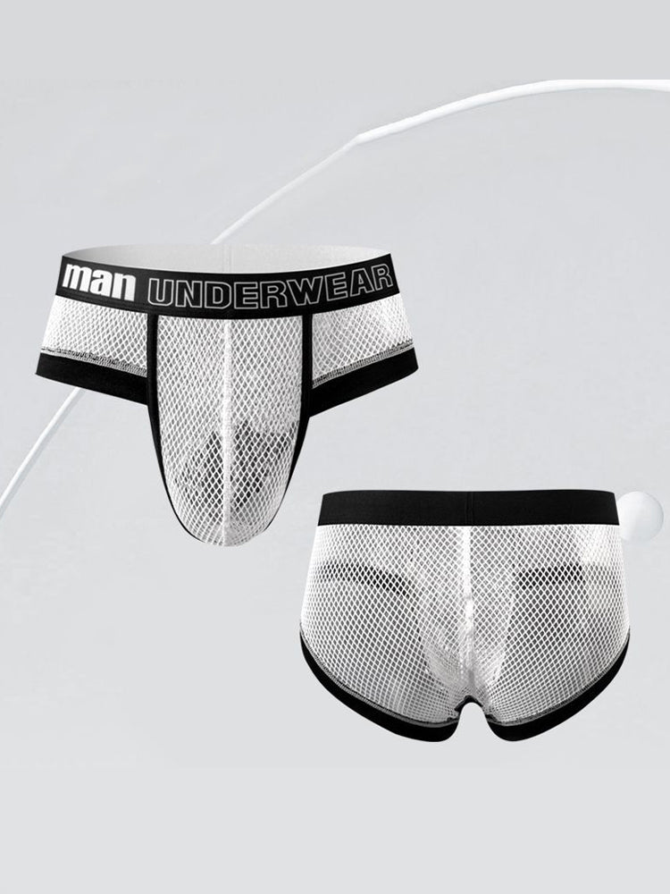 6 Pack Men's Professional Mesh Large Supportive Pouch Breathable Briefs | dmunderwear detail image 5
