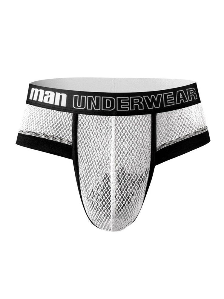 6 Pack Men's Professional Mesh Large Supportive Pouch Breathable Briefs | dmunderwear detail image 7
