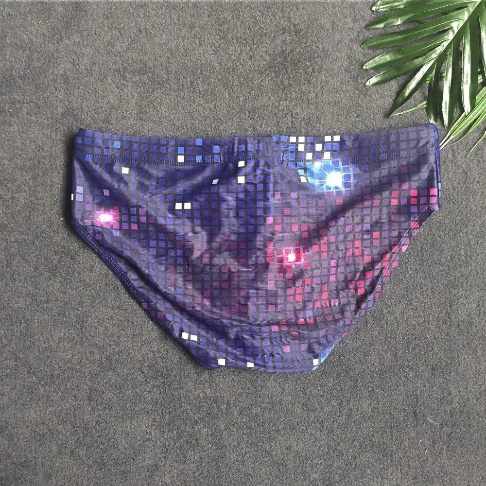 8-bit Cosmic Swim Briefs | dmunderwear detail image 3