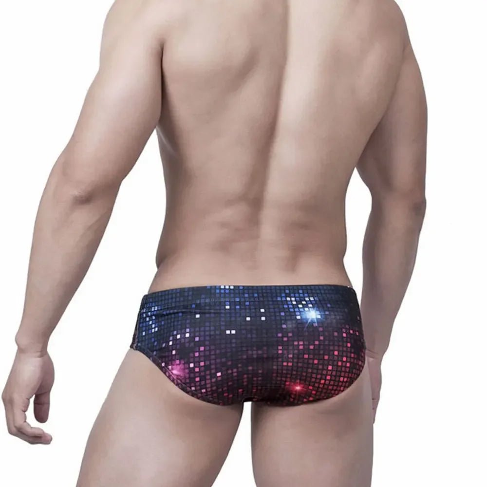 8-bit Cosmic Swim Briefs | dmunderwear detail image 5