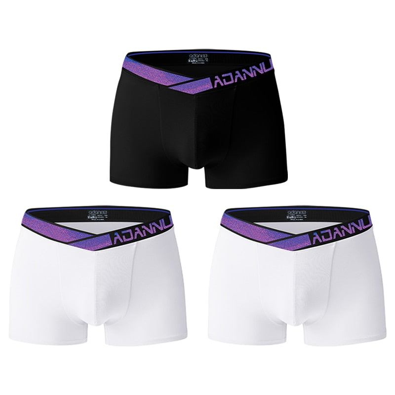 ADANNU Blue Classic Boxers (3 Pack) | dmunderwear detail image 2