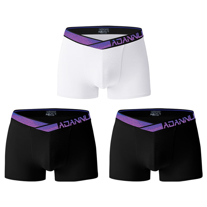 ADANNU Blue Classic Boxers (3 Pack) | dmunderwear detail image 7