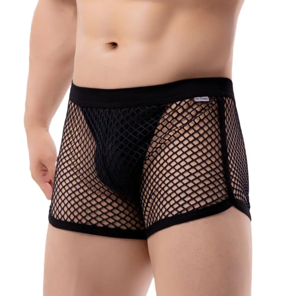 Afterparty Mesh Thong Shorts | dmunderwear detail image 2