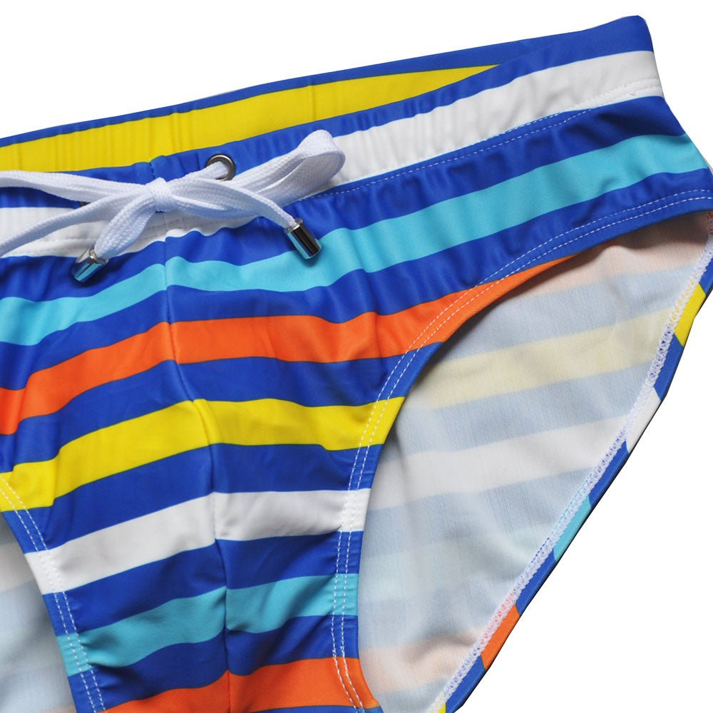 America's Cup Striped Swim Briefs | dmunderwear detail image 5