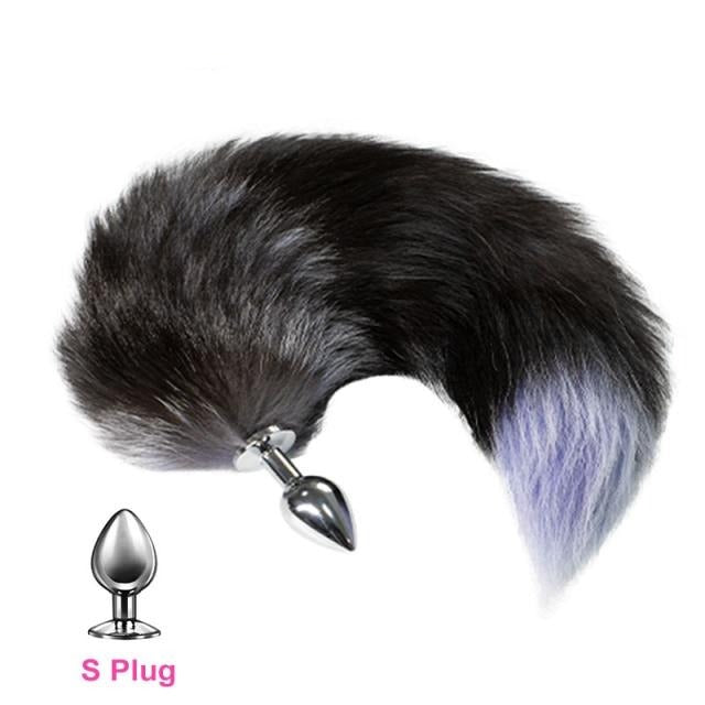 BDSM Furry Butt Plug Kit With Mask & Collar | dmunderwear detail image 11