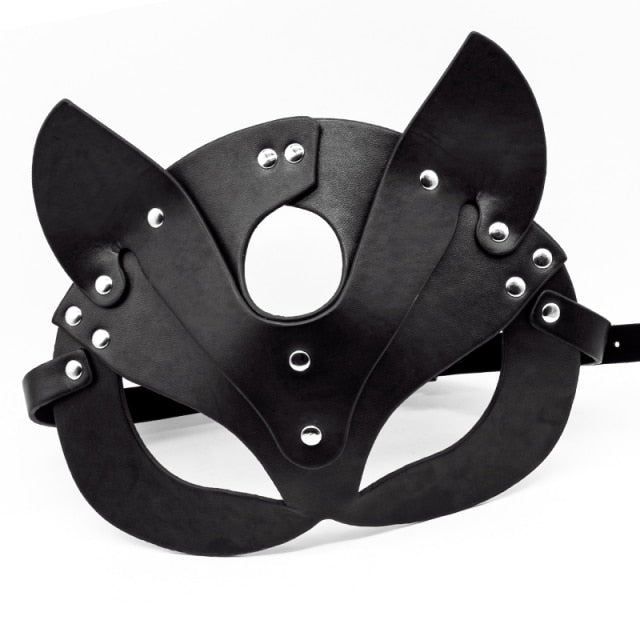 BDSM Furry Butt Plug Kit With Mask & Collar | dmunderwear detail image 8