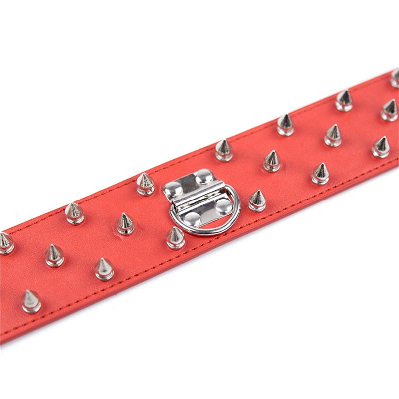 BDSM Studded Collar + Lead | dmunderwear detail image 14