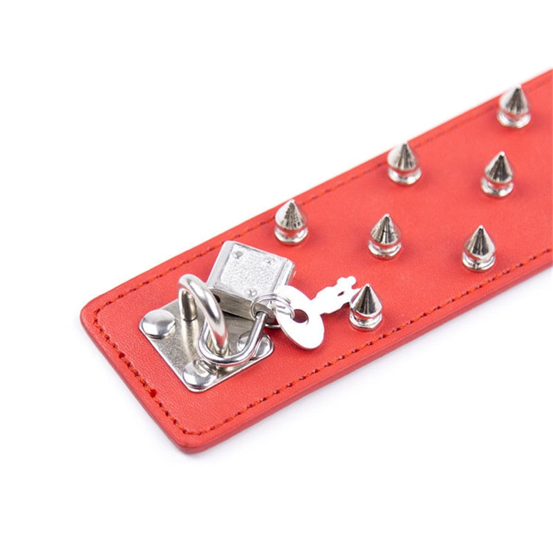 BDSM Studded Collar + Lead | dmunderwear detail image 15