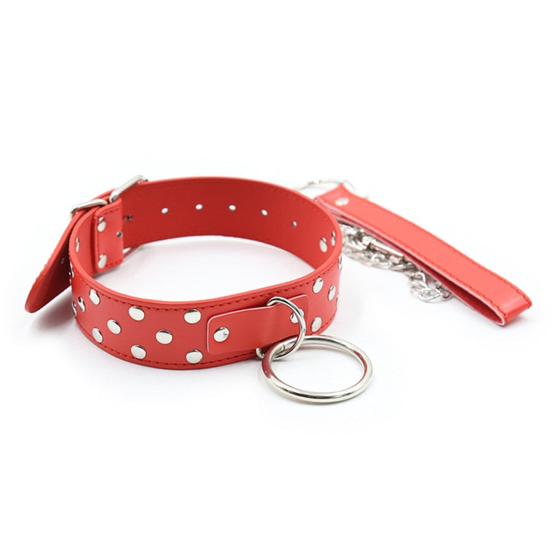 BDSM Studded Collar + Lead | dmunderwear detail image 6