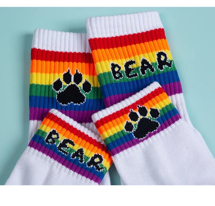 Bear Rainbow Socks | dmunderwear detail image 7
