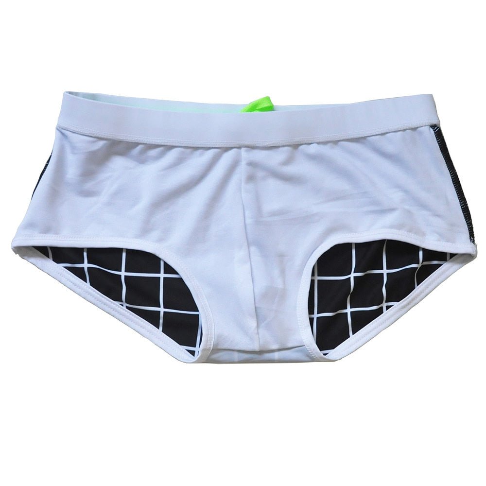 Black Squared Swim Briefs | dmunderwear detail image 6