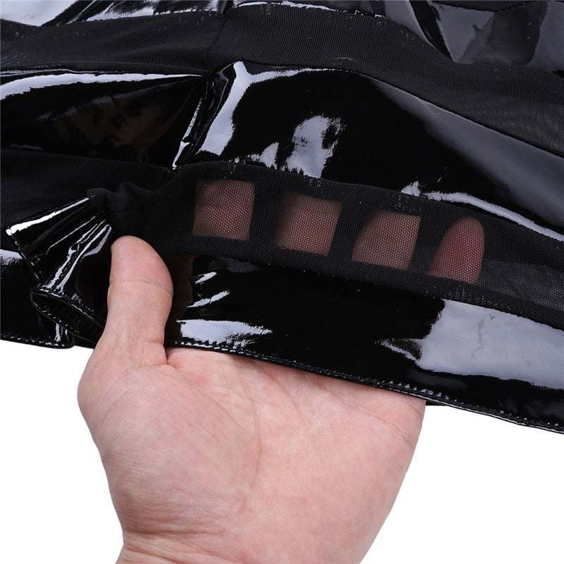 Black Wet Look Boxer Underwear | dmunderwear