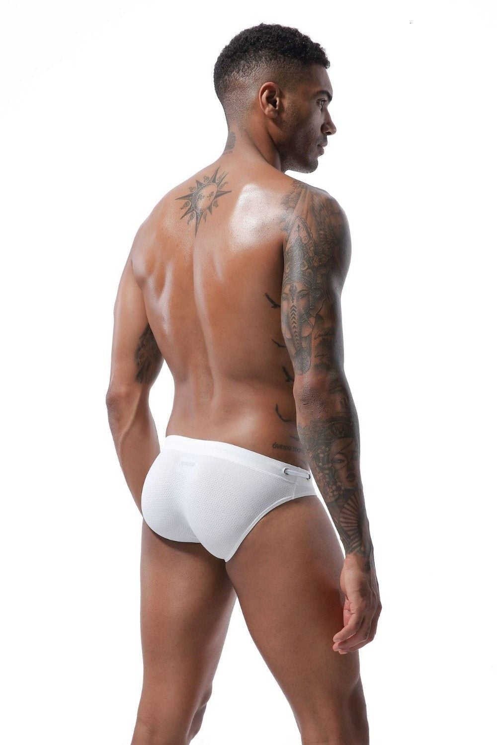 Bold Bowtie Captain Swim Briefs | dmunderwear detail image 10