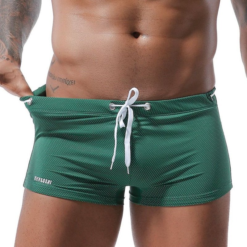 Bold Bowtie Captain Swim Trunks | dmunderwear detail image 3