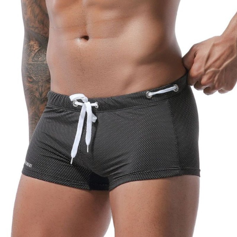 Bold Bowtie Captain Swim Trunks | dmunderwear detail image 9