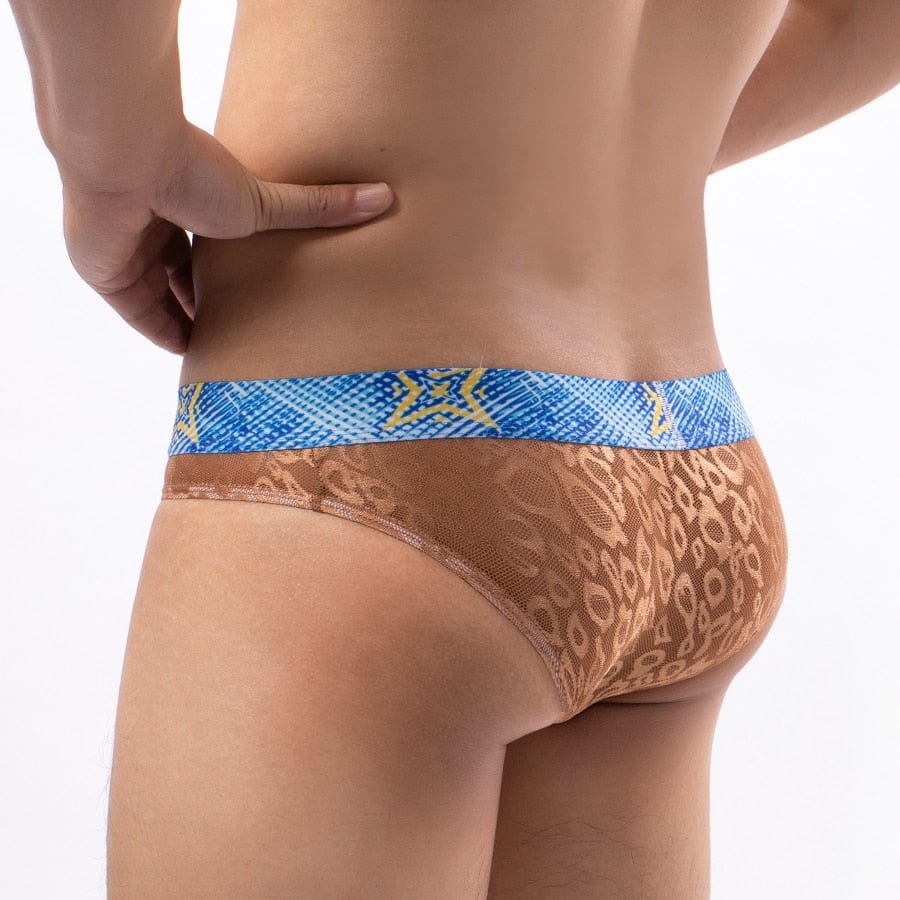 Bold Leopard Lace Briefs | dmunderwear detail image 4