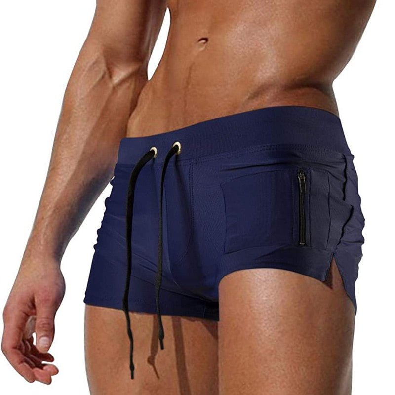 Bold Vert Pocketed Swim Trunks | dmunderwear detail image 3