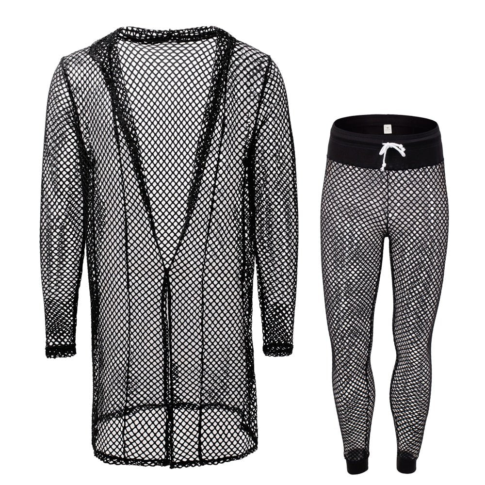 Bowtie Mesh Robe + Pants | dmunderwear detail image 4