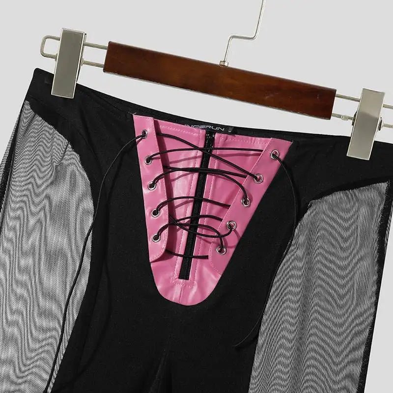 ORVLS Boxer Laced Mesh Rave Pants | dmunderwear detail image 13