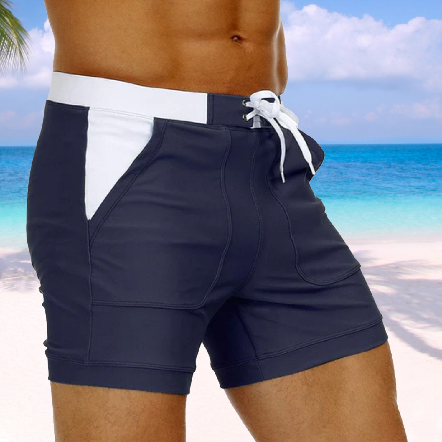 Boxer Stripe Swim Trunks | dmunderwear