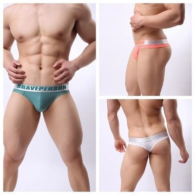 Brave Person Mesh Brief + Thong 3-Pack | dmunderwear detail image 3