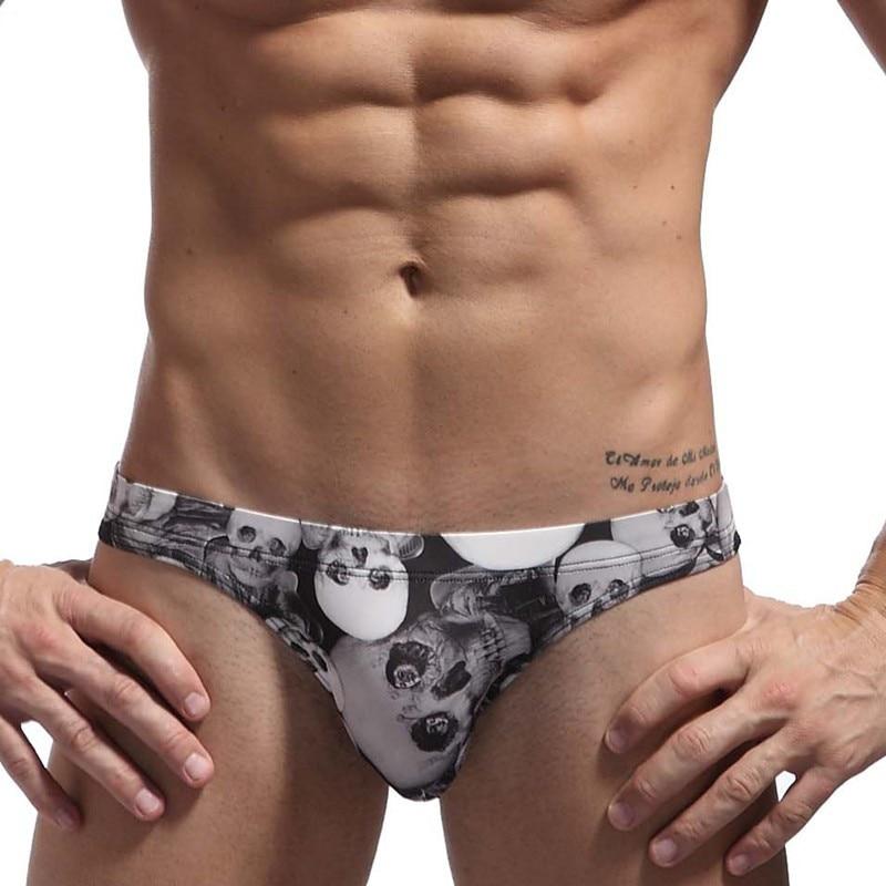 Skull Skinny Swim Briefs | dmunderwear detail image 4