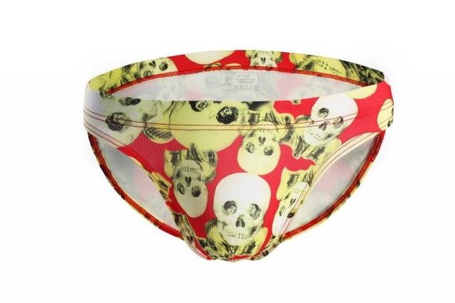 Skull Skinny Swim Briefs | dmunderwear detail image 5