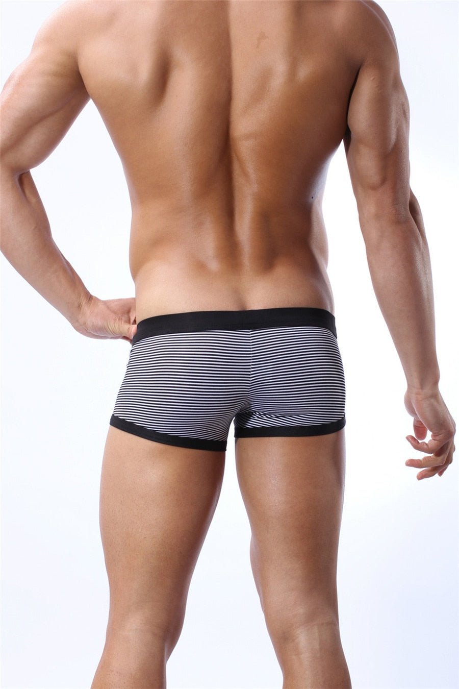 Brave Person Striped Lycra Boxer Briefs | dmunderwear detail image 3