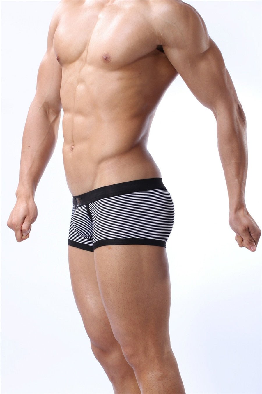 Brave Person Striped Lycra Boxer Briefs | dmunderwear detail image 4