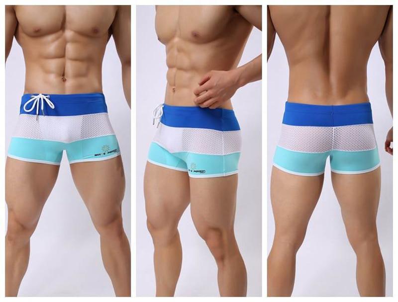 Brave Person Tri-Color Mesh Swim Trunks | dmunderwear detail image 4