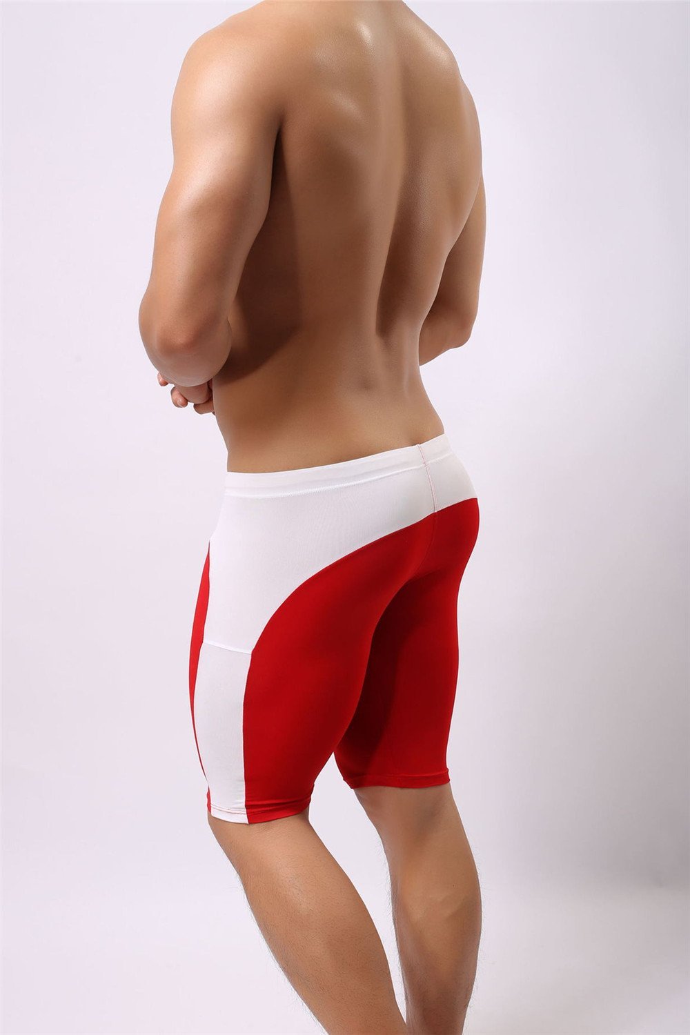 Brave Person Two Toned Knee High Workout Shorts | dmunderwear detail image 2