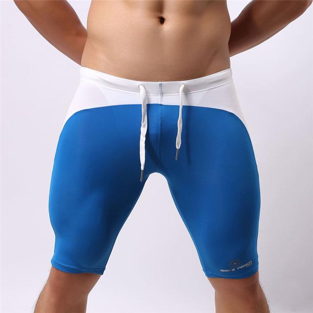 Brave Person Two Toned Knee High Workout Shorts | dmunderwear detail image 4