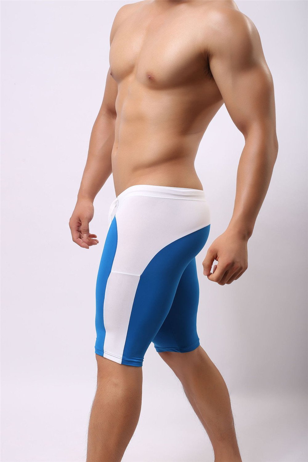 Brave Person Two Toned Knee High Workout Shorts | dmunderwear detail image 5