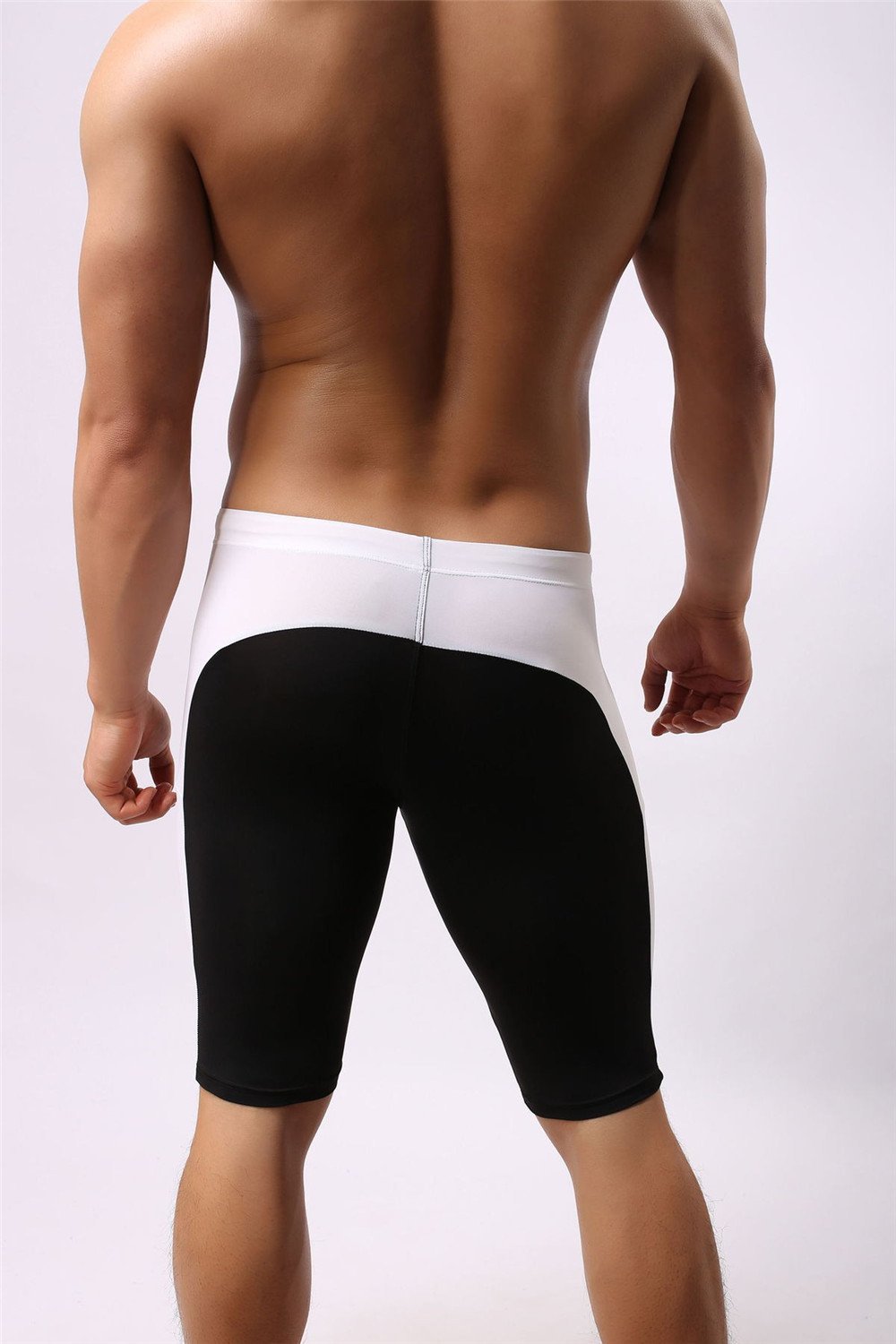 Brave Person Two Toned Knee High Workout Shorts | dmunderwear detail image 8