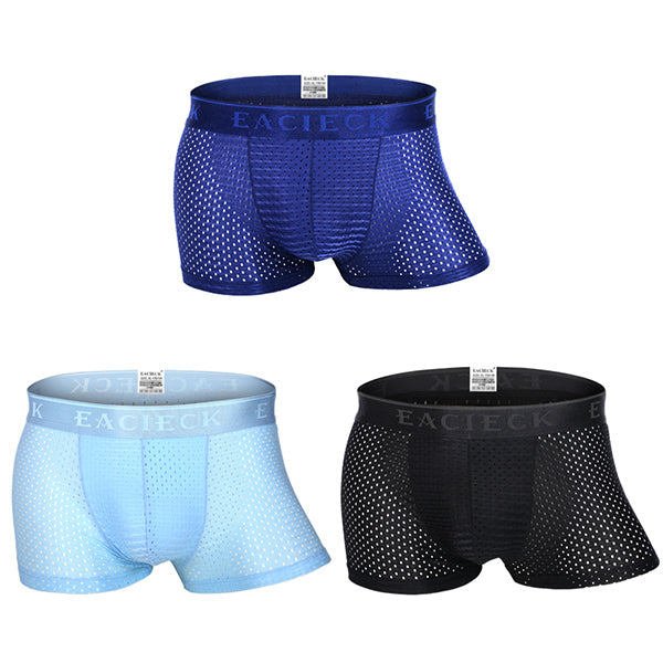 3Pcs Men's Mesh Thin Ice Silk Underwear | dmunderwear detail image 2