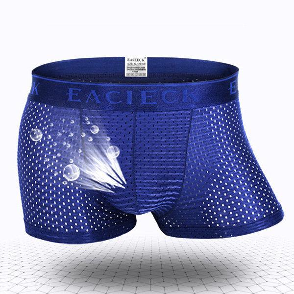 3Pcs Men's Mesh Thin Ice Silk Underwear | dmunderwear detail image 3