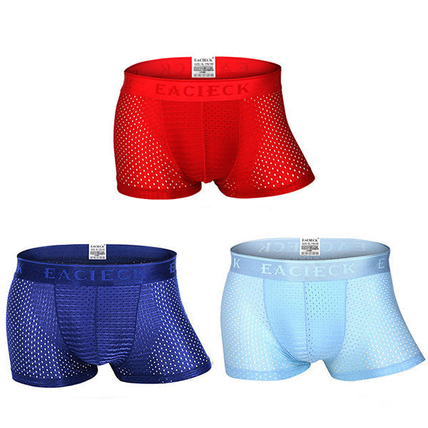 3Pcs Men's Mesh Thin Ice Silk Underwear | dmunderwear detail image 8