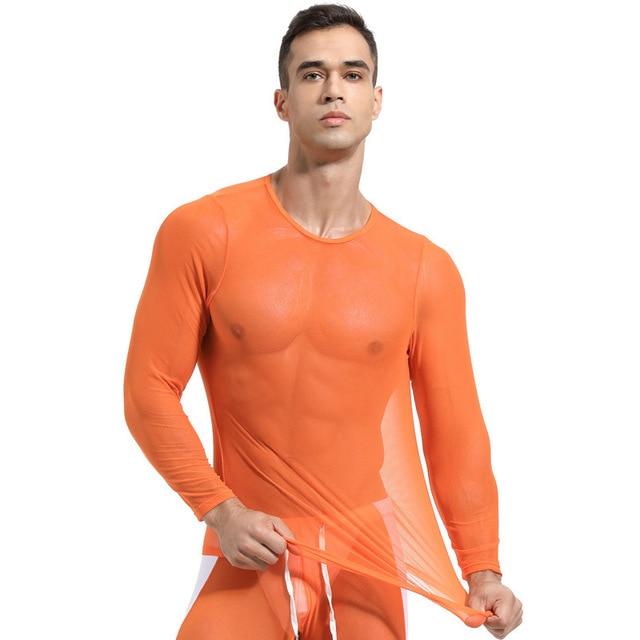 Breathable Mesh Long Sleeve Top | dmunderwear detail image 5