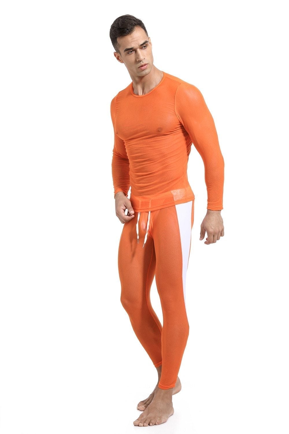 Breathable Mesh Long Sleeve Top | dmunderwear detail image 6