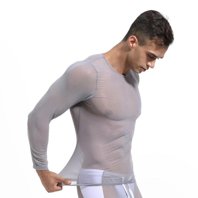 Breathable Mesh Long Sleeve Top | dmunderwear detail image 8