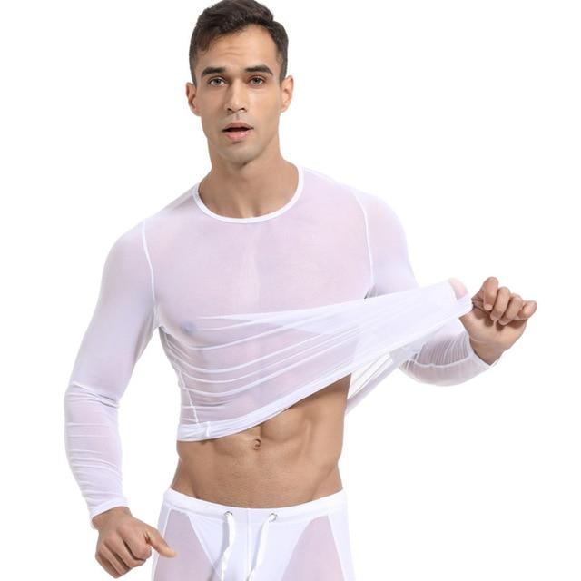 Breathable Mesh Long Sleeve Top | dmunderwear detail image 9