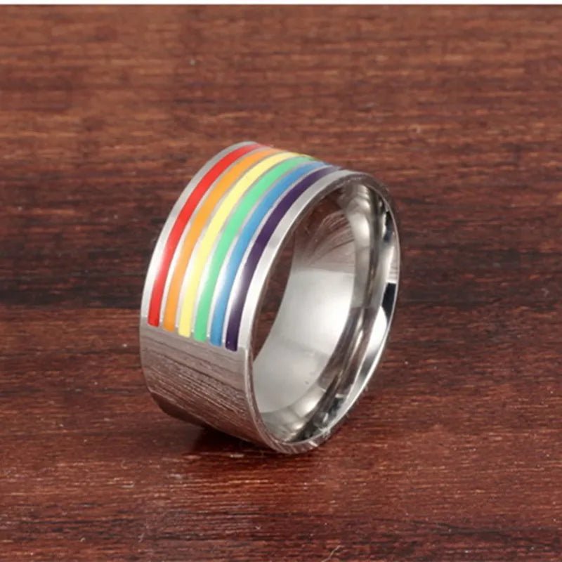 Brilliant Steel Rainbow Ring | dmunderwear