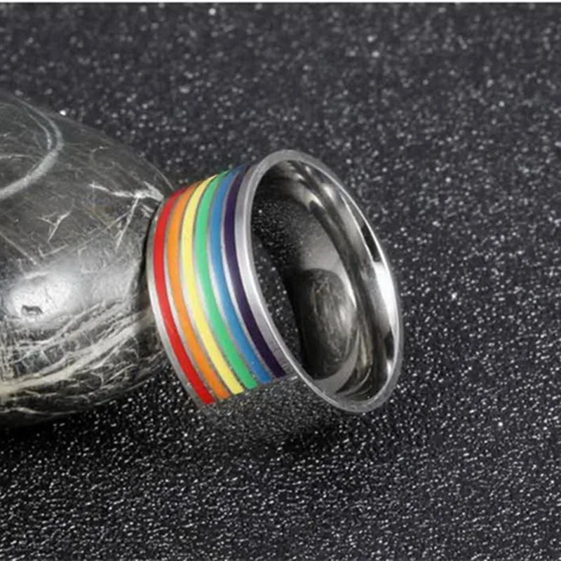 Brilliant Steel Rainbow Ring | dmunderwear detail image 3