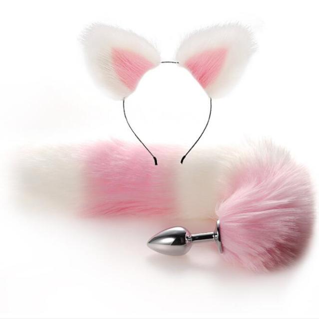 Bunny Tail Butt Plug With Ear Headband | dmunderwear