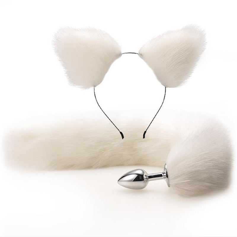 Bunny Tail Butt Plug With Ear Headband | dmunderwear detail image 7