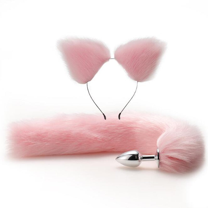 Bunny Tail Butt Plug With Ear Headband | dmunderwear detail image 8