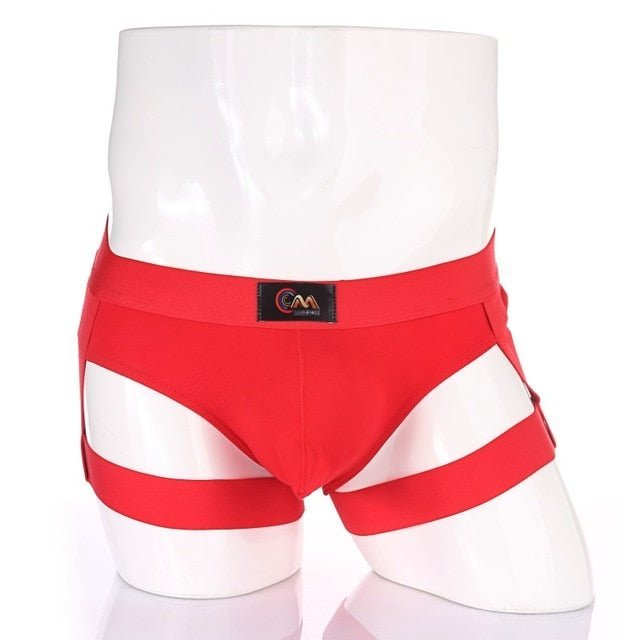 Buns Out Thong with Leg Garter | dmunderwear detail image 4
