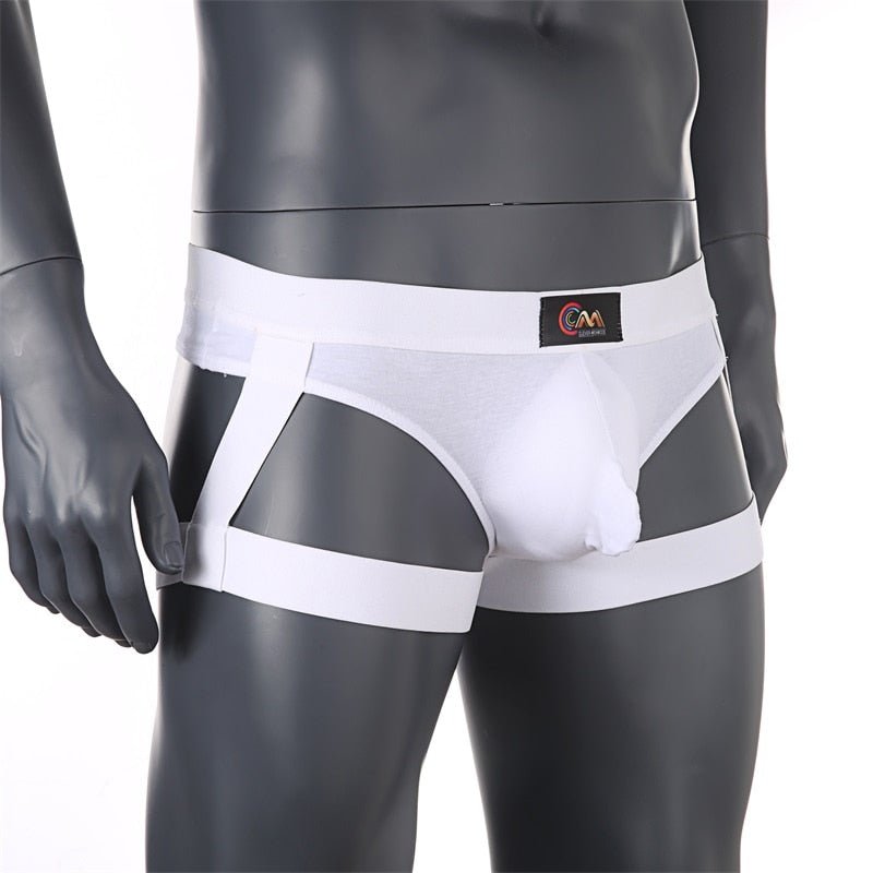 Buns Out Thong with Leg Garter | dmunderwear detail image 6